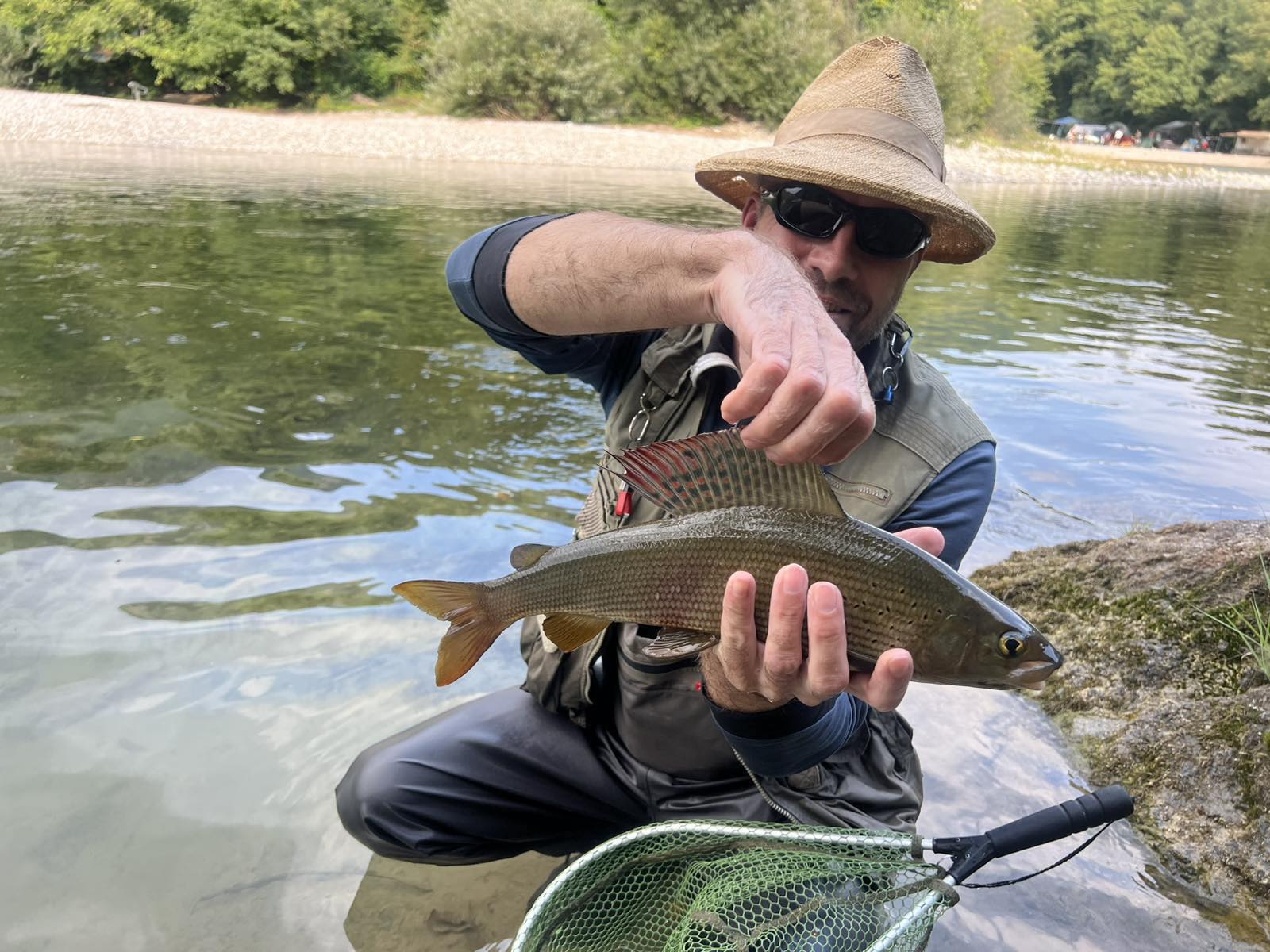 Fishing by the river